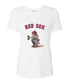 Women's Boston Red Sox Tiny Turnip White Kate the Catcher T-Shirt