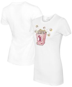 Women's Boston Red Sox Tiny Turnip White Popcorn T-Shirt