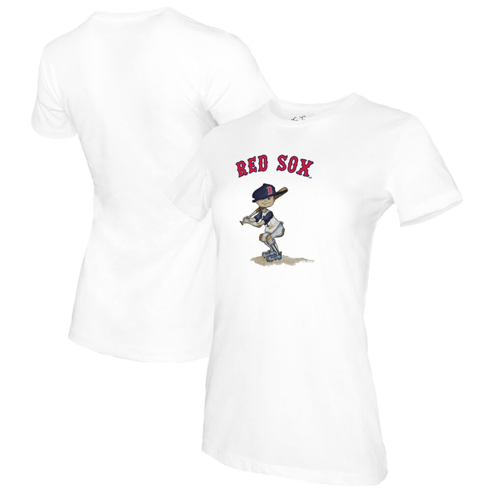 Women's Boston Red Sox Tiny Turnip White Slugger T-Shirt