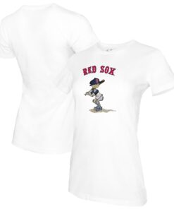Women's Boston Red Sox Tiny Turnip White Slugger T-Shirt