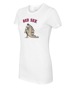 Women's Boston Red Sox Tiny Turnip White Stega T-Shirt