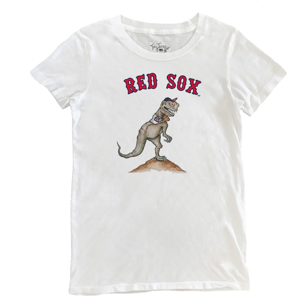 Women's Boston Red Sox Tiny Turnip White TT Rex T-Shirt