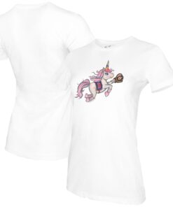 Women's Boston Red Sox Tiny Turnip White Unicorn T-Shirt