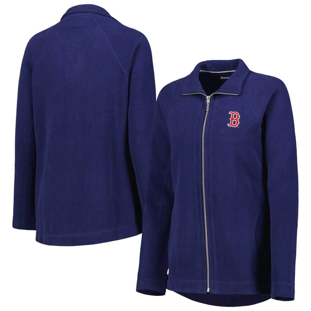 Women's Boston Red Sox Tommy Bahama Navy Aruba Raglan Full-Zip Jacket