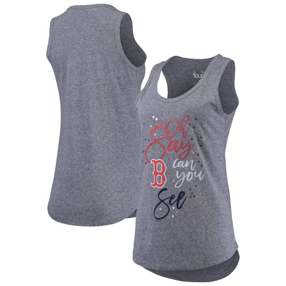 Women's Boston Red Sox Touch Navy Americana Tri-Blend Racerback Tank Top
