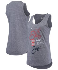 Women's Boston Red Sox Touch Navy Americana Tri-Blend Racerback Tank Top