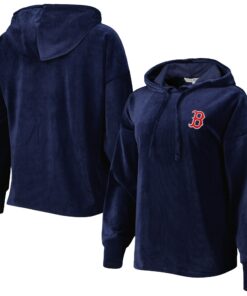 Women's Boston Red Sox Touch Navy End Line Pullover Hoodie