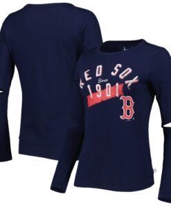 Women's Boston Red Sox Touch Navy Formation Long Sleeve T-Shirt