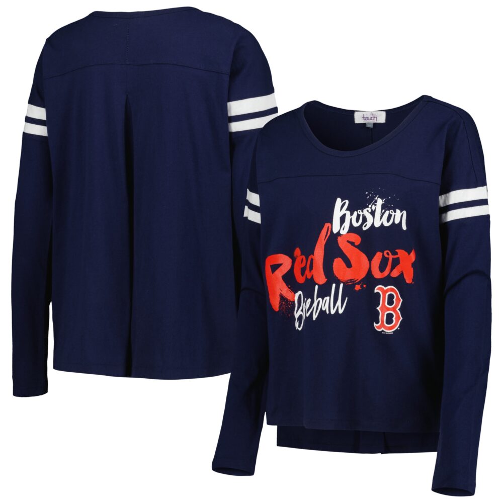 Women's Boston Red Sox Touch Navy Free Agent Long Sleeve T-Shirt