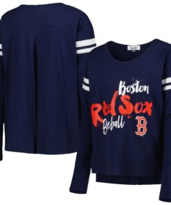 Women's Boston Red Sox Touch Navy Free Agent Long Sleeve T-Shirt