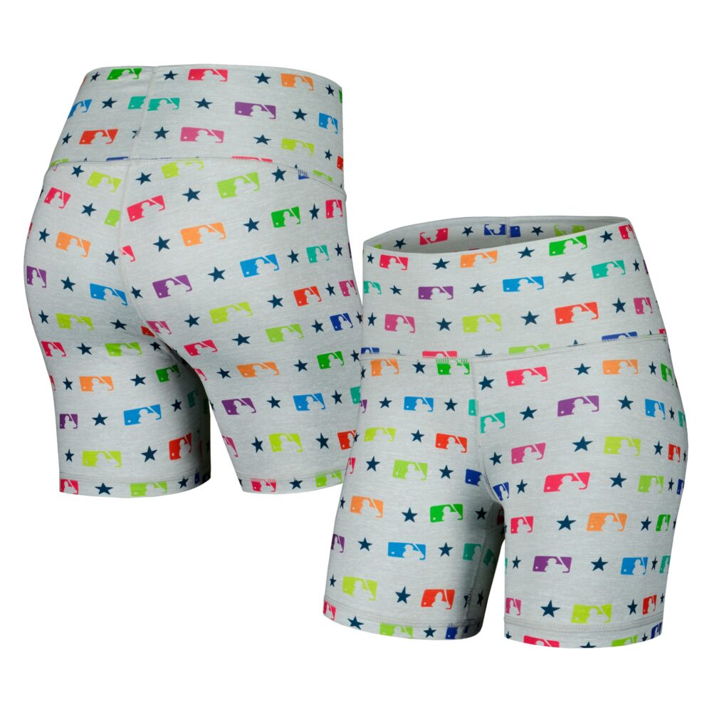 Women's MLB Merchandise Terez Gray TLC Rainbow Shorts