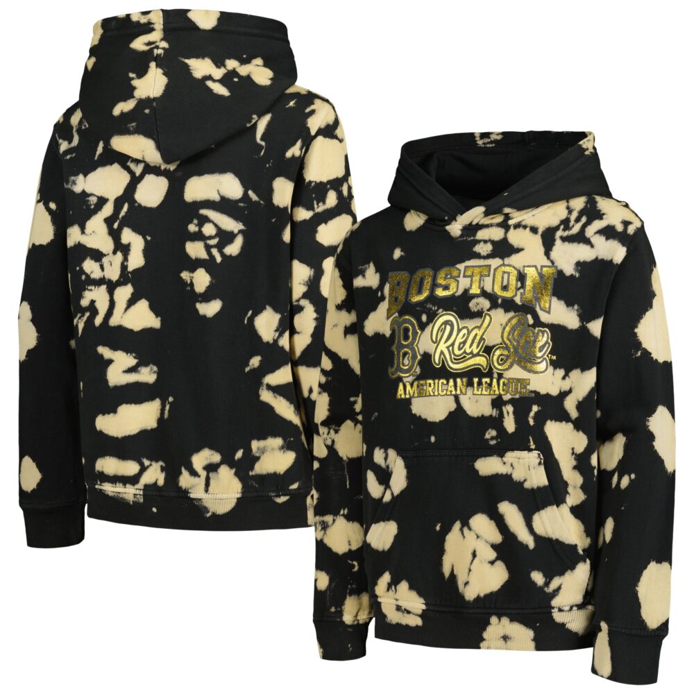 Youth Boston Red Sox Black Heart of Gold Pullover Hoodie