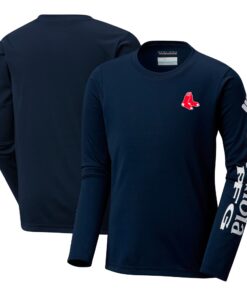 Youth Boston Red Sox Columbia Navy Terminal Tackle Long Sleeve T-Shirt
