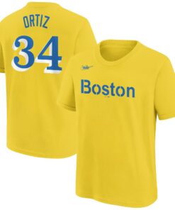 Youth Boston Red Sox David Ortiz Nike Gold Name & Number T-Shirt