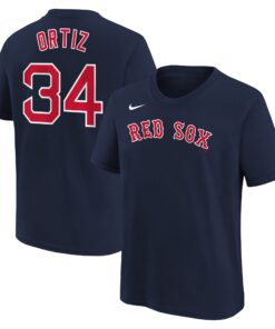 Youth Boston Red Sox David Ortiz Nike Navy Home Player Name & Number T-Shirt