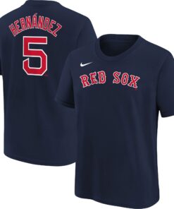 Youth Boston Red Sox Enrique Hernandez Nike Navy Player Name & Number T-Shirt