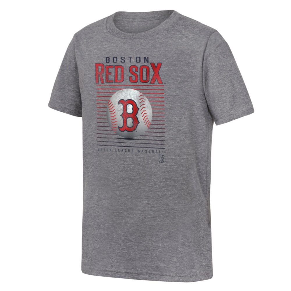 Youth Boston Red Sox  Branded Gray Relief Pitcher Tri-Blend T-Shirt