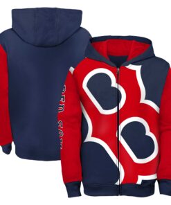 Youth Boston Red Sox  Branded Navy/Red Postcard Full-Zip Hoodie Jacket