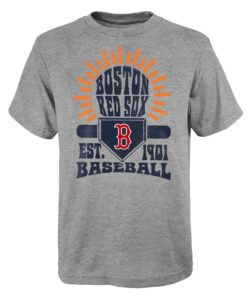 Youth Boston Red Sox Gray Sun Burst T-Shirt