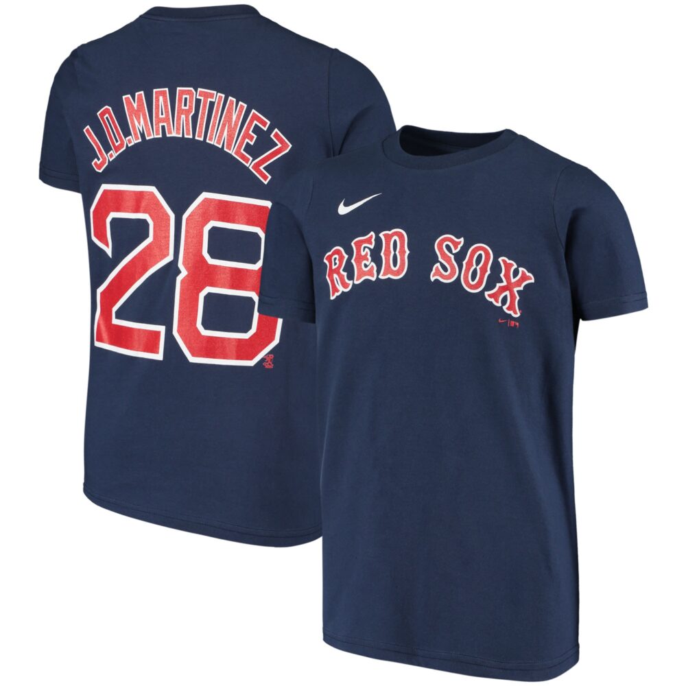 Youth Boston Red Sox J.D. Martinez Nike Navy Player Name & Number T-Shirt