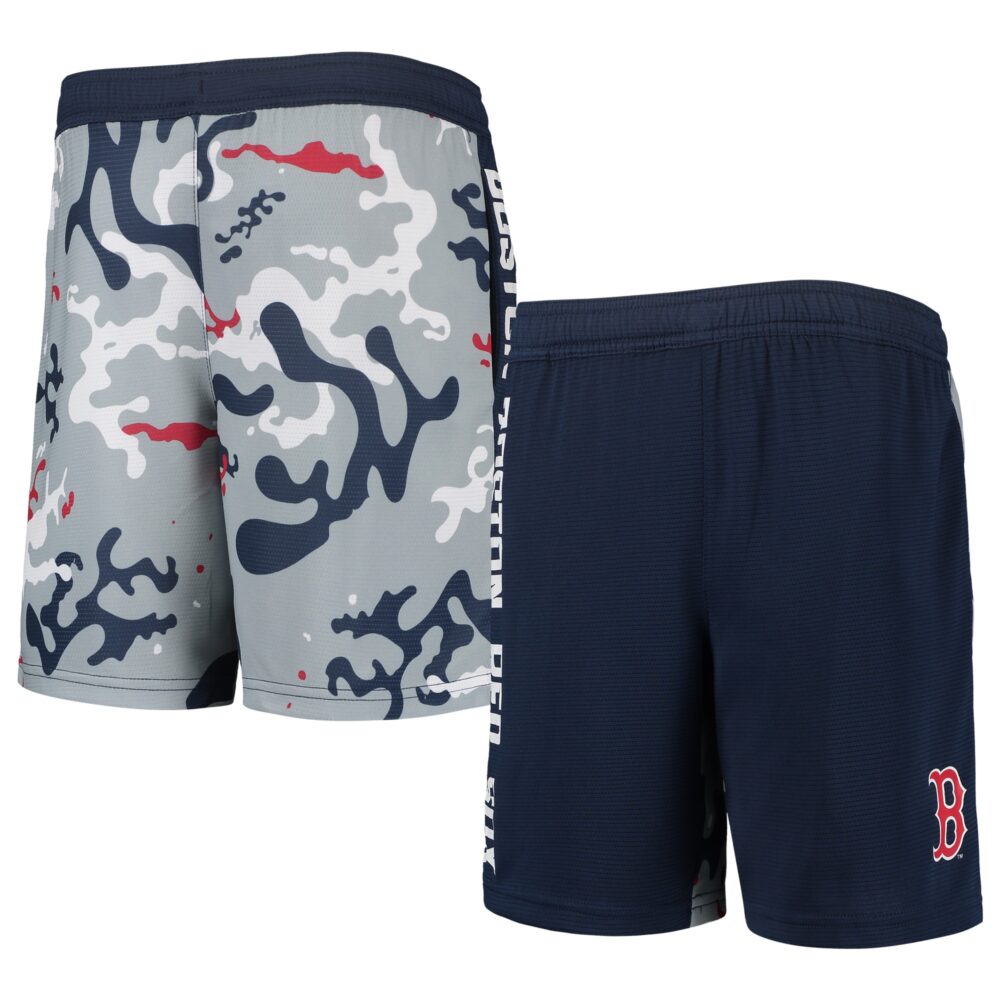 Youth Boston Red Sox Navy Camo Newsies Active Shorts