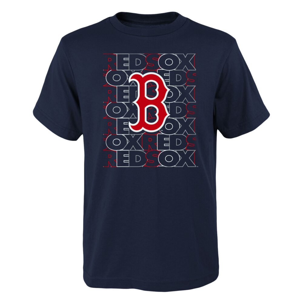 Youth Boston Red Sox Navy Letterman T-Shirt