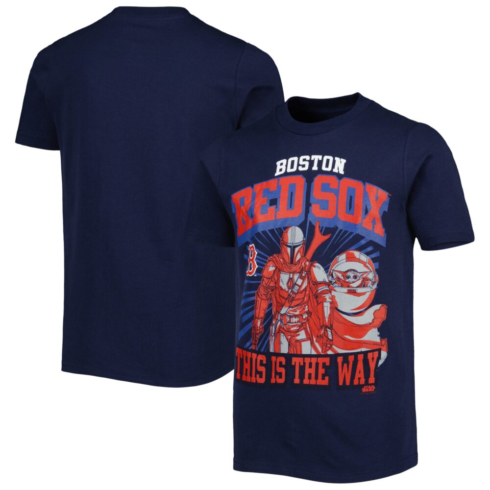 Youth Boston Red Sox Navy Star Wars This is the Way T-Shirt