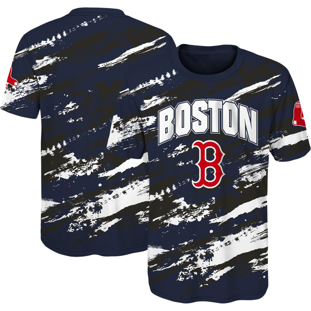 Youth Boston Red Sox Navy Stealing Home T-Shirt