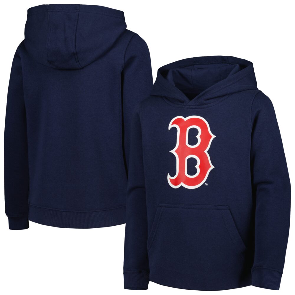 Youth Boston Red Sox Navy Team Primary Logo Pullover Hoodie