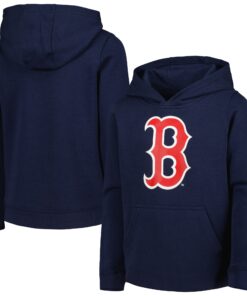 Youth Boston Red Sox Navy Team Primary Logo Pullover Hoodie