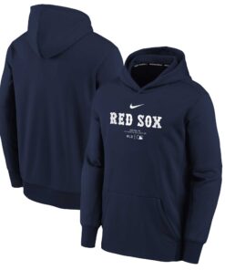 Youth Boston Red Sox Nike Navy Authentic Collection Performance Pullover Hoodie
