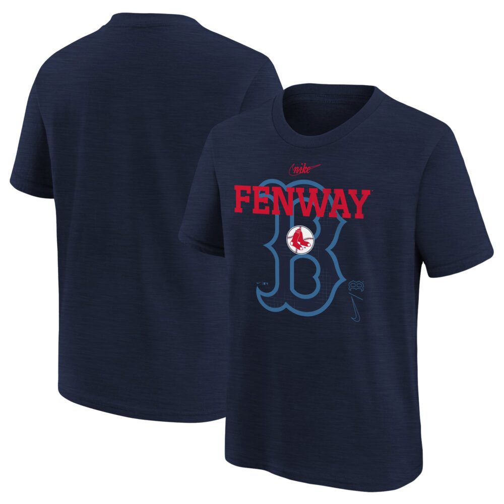 Youth Boston Red Sox Nike Navy Rewind Retro Tri-Blend T-Shirt