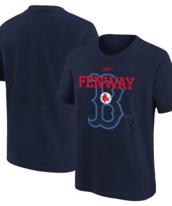 Youth Boston Red Sox Nike Navy Rewind Retro Tri-Blend T-Shirt
