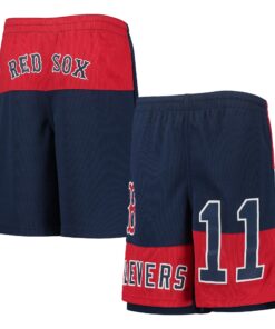 Youth Boston Red Sox Rafael Devers Navy Pandemonium Name & Number Shorts