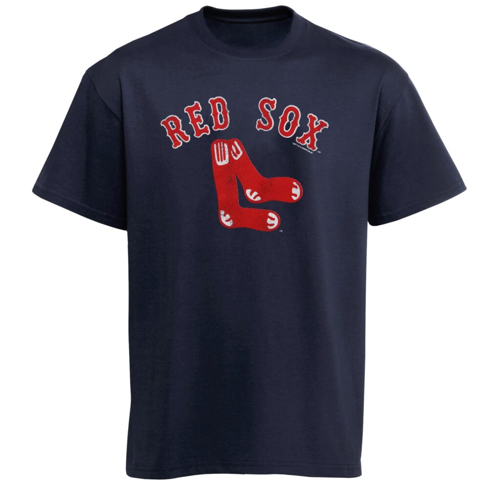 Youth Boston Red Sox Soft as a Grape Navy Cooperstown Collection T-Shirt