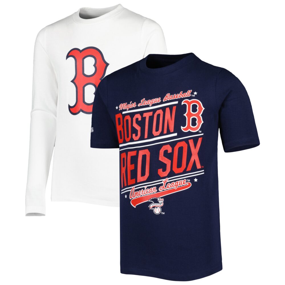 Youth Boston Red Sox Stitches Navy/White Combo T-Shirt Set