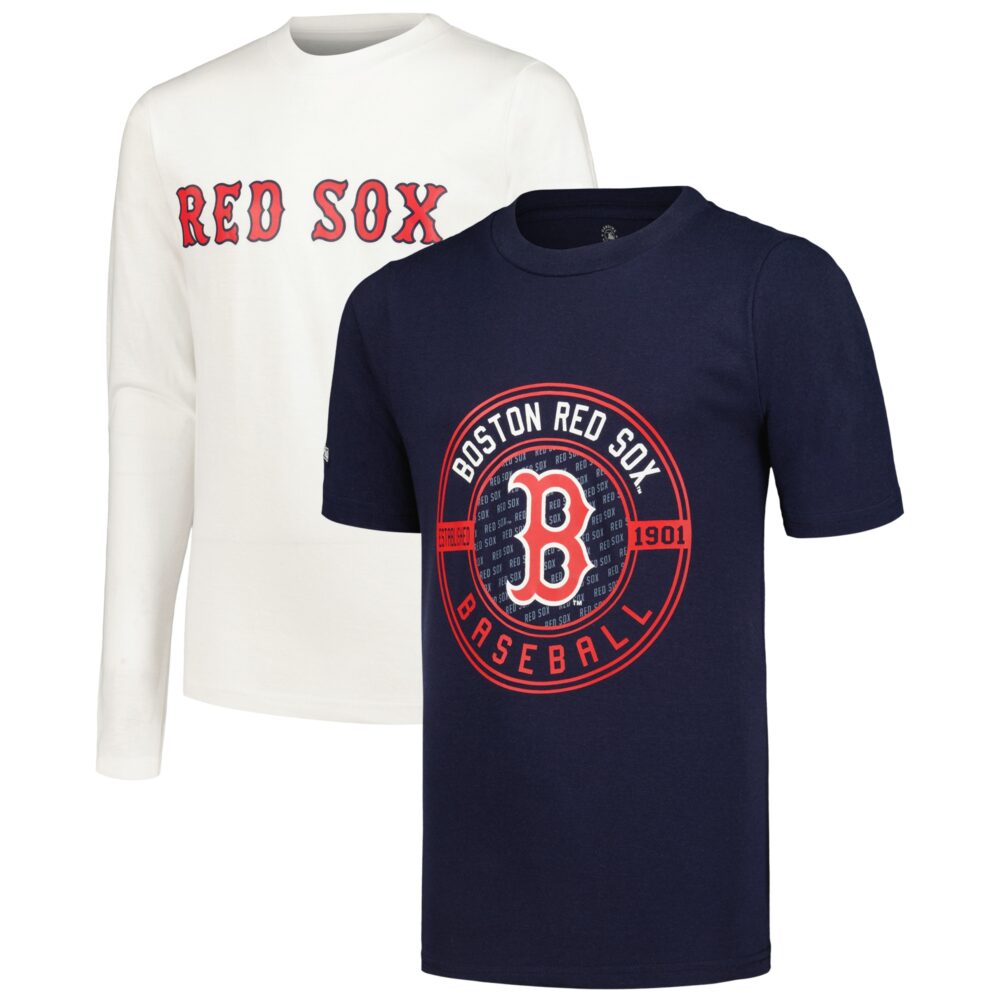 Youth Boston Red Sox Stitches Navy/White T-Shirt Combo Set