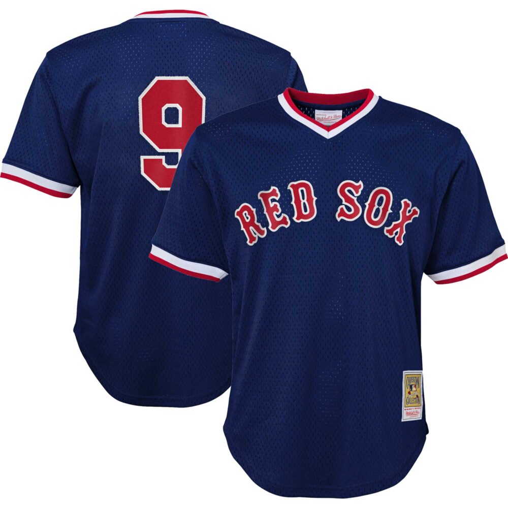 Youth Boston Red Sox Ted Williams Mitchell & Ness Navy Cooperstown CollectionÂ Mesh Batting Practice Jersey