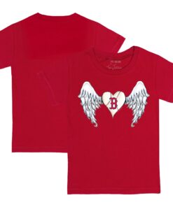 Youth Boston Red Sox Tiny Turnip Red Angel Wings T-Shirt