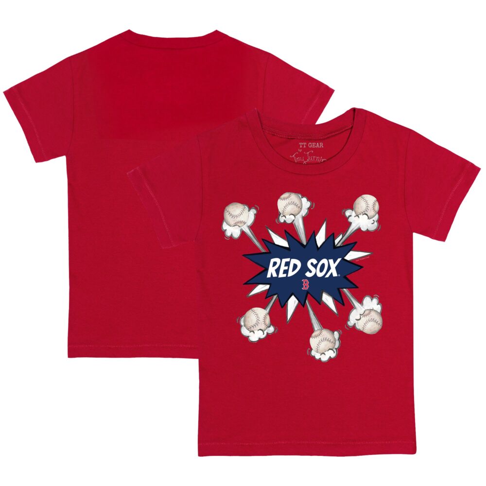 Youth Boston Red Sox Tiny Turnip Red Baseball Pow T-Shirt