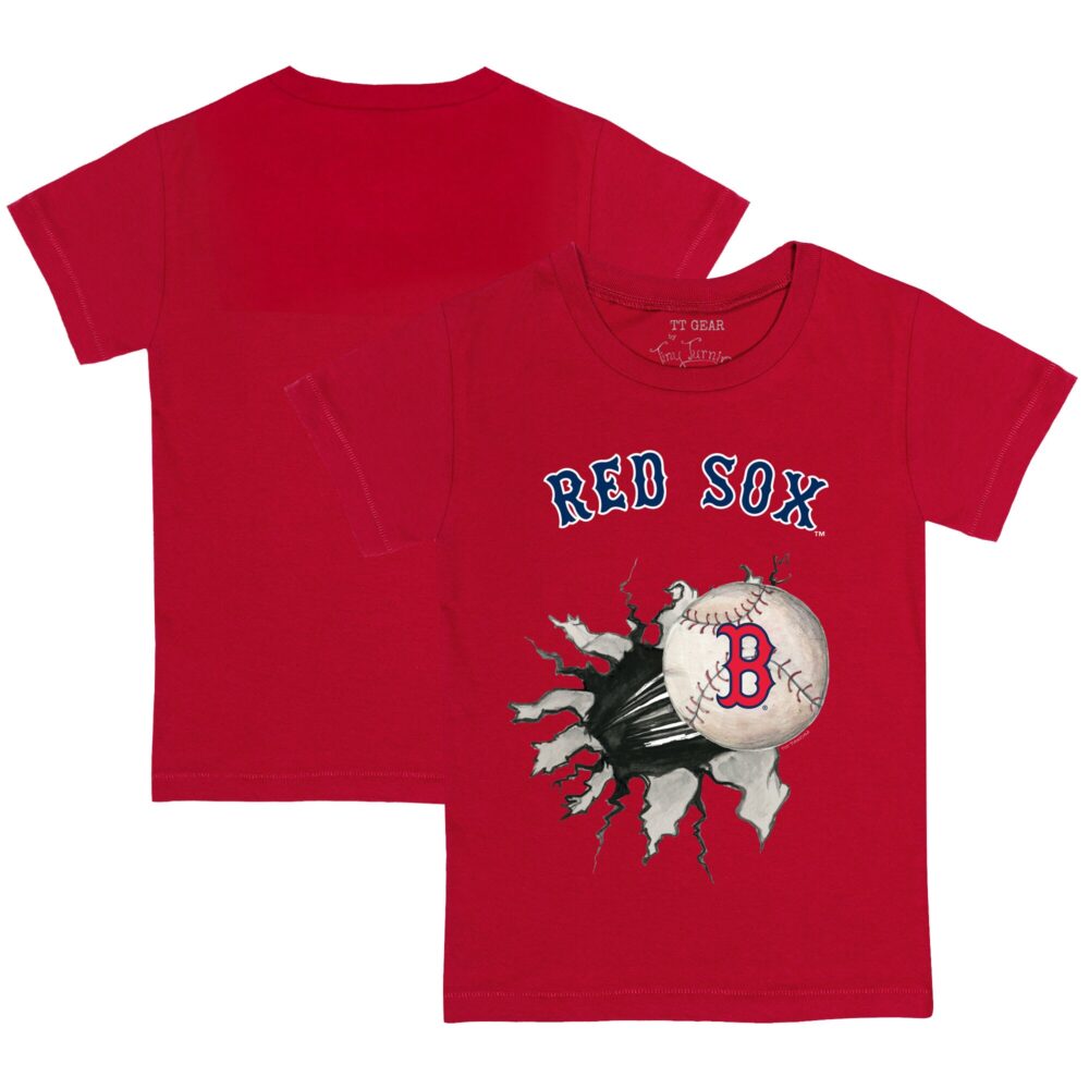 Youth Boston Red Sox Tiny Turnip Red Baseball Tear T-Shirt