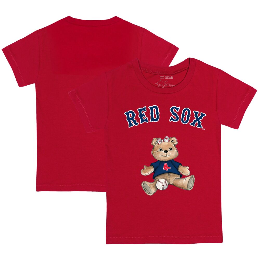Youth Boston Red Sox Tiny Turnip Red Girl Teddy T-Shirt