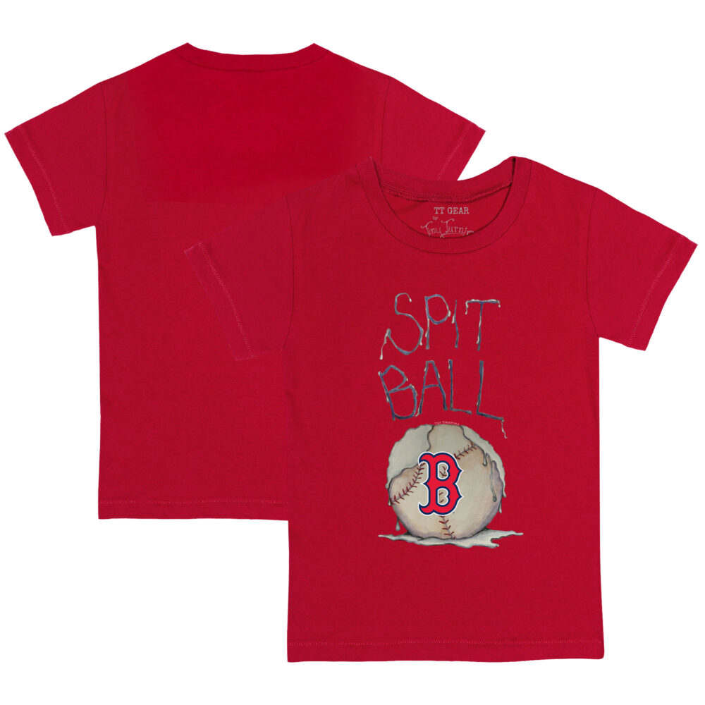Youth Boston Red Sox Tiny Turnip Red Spit Ball T-Shirt