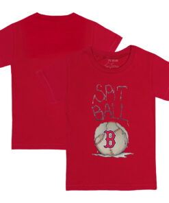 Youth Boston Red Sox Tiny Turnip Red Spit Ball T-Shirt
