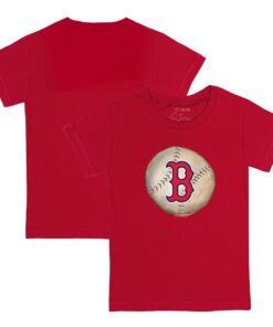 Youth Boston Red Sox Tiny Turnip Red Stitched Baseball T-Shirt