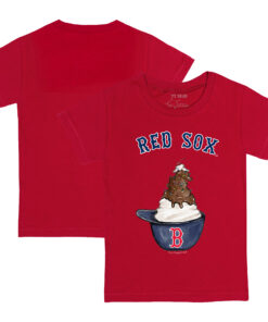 Youth Boston Red Sox Tiny Turnip Red Sundae Helmet T-Shirt