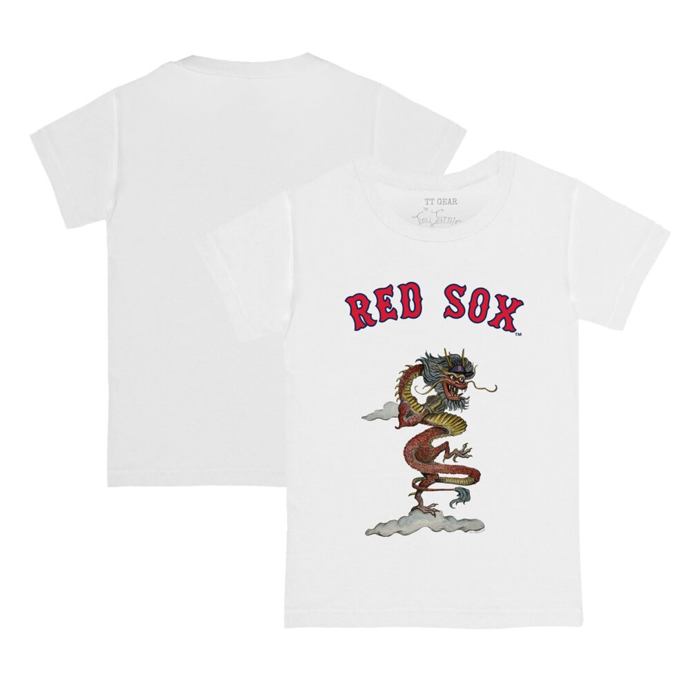Youth Boston Red Sox Tiny Turnip White 2024 Year of the Dragon T-Shirt