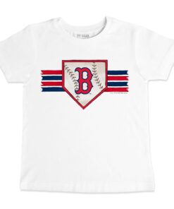 Youth Boston Red Sox Tiny Turnip White Base Stripe T-Shirt