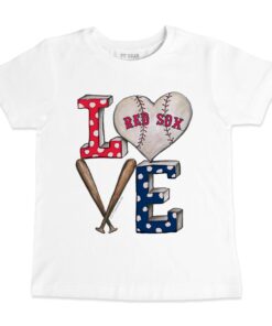 Youth Boston Red Sox Tiny Turnip White Baseball Love T-Shirt