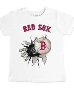 Youth Boston Red Sox Tiny Turnip White Baseball Tear T-Shirt